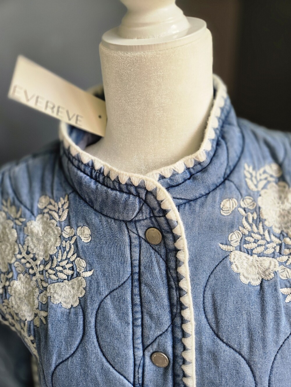 NWT Avec Les Filles Shoulder Flang Quilted Jacket size large - Picture 6 of 12